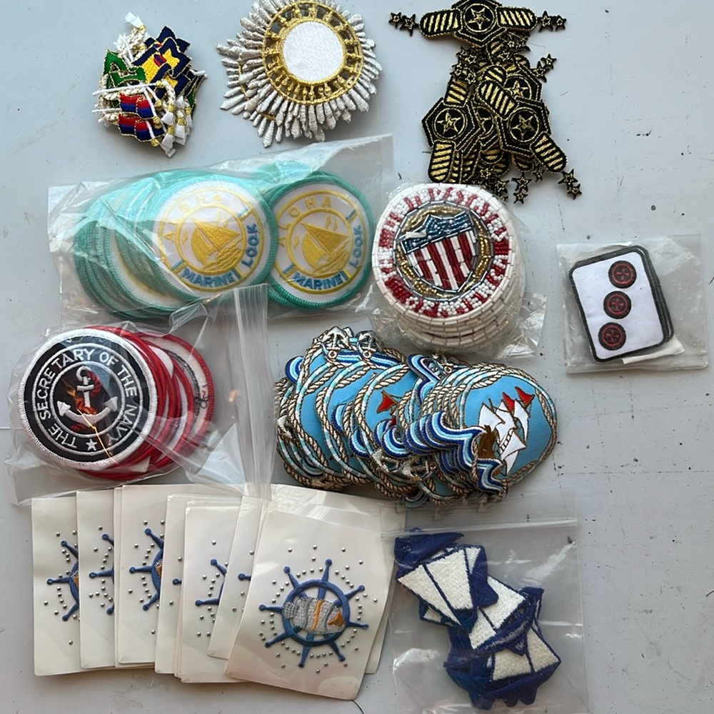 Assorted of Navy, Marine, sail, flag Iron on patches